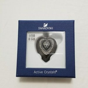 Swarovski Silver Night Heart 8GB USB